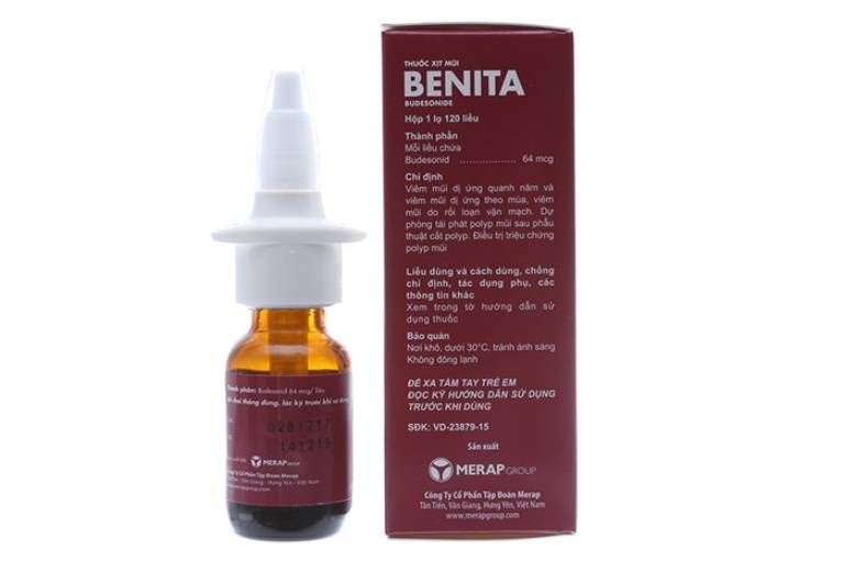 Thuốc xịt mũi Benita: Công dụng, Liều dùng, thận trọng