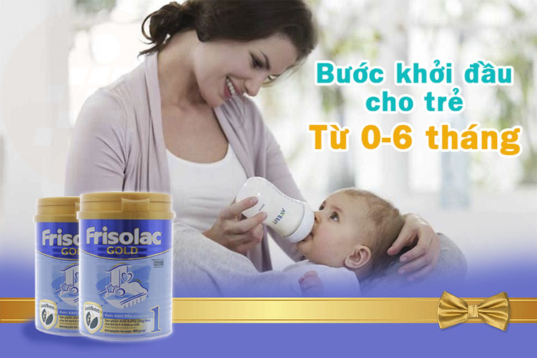 Bổ sung sữa bột Frisolac vàng 1 chính là bước đệm quan trọng cho nền móng phát triển của bé ngay từ những tháng đầu đời