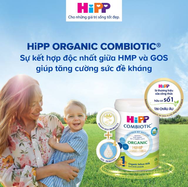 HiPP Organic Combiotic® số 1 bé hệ tiêu hóa khỏe mạnh, tăng cường sức đề kháng