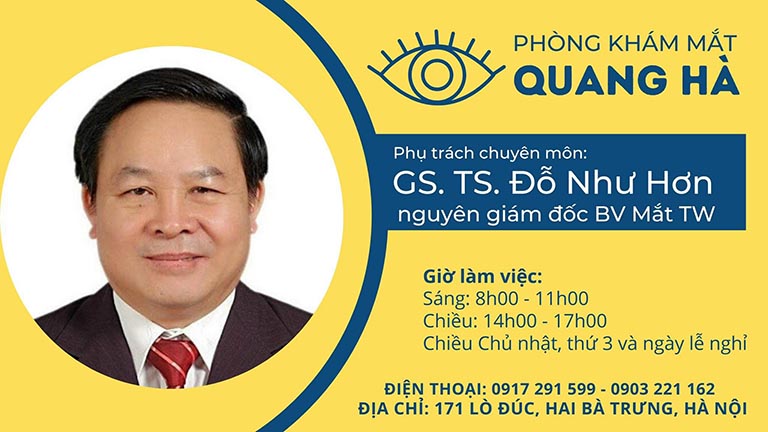 Bác sĩ điều trị Glôcôm giỏi tại Hà Nội
